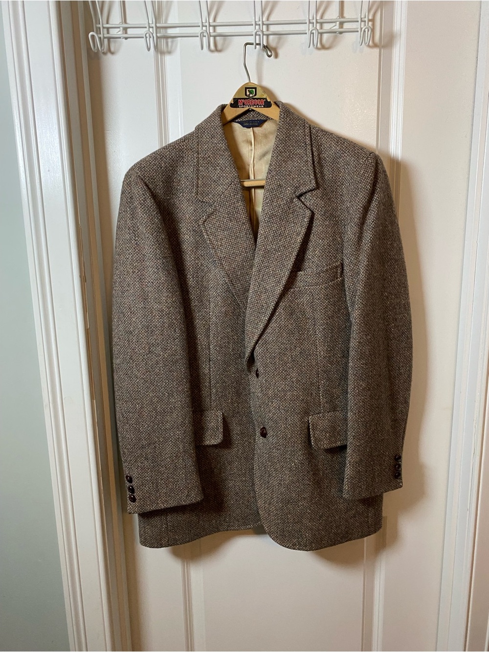 Pendleton Wool Men's Brown Tweed Blazer Classic Herringbone Style